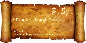 Pfluger Szonóra névjegykártya